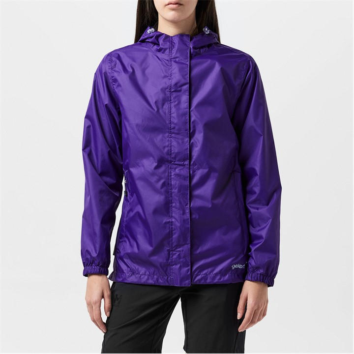 Black - Gelert - Women's Packaway Hooded Packable Waterproof Jacket