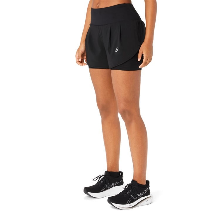 Asics Road 2-n-1 3.5in Short Running Women In Black