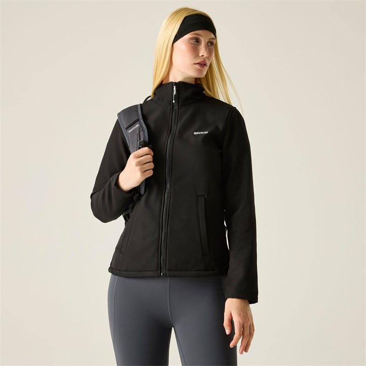 Regatta Women's Black Connie V Softshell Jacket Size 8