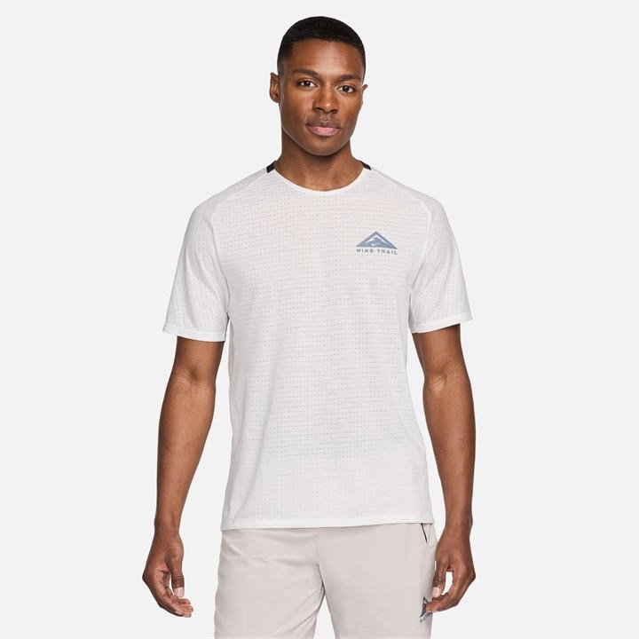 Nike Dri-fit Trail Men's Short-sleeve Trail Running Top In White