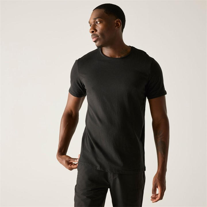 Regatta Men's Black Tait Lightweight Active T-Shirt Extra Large