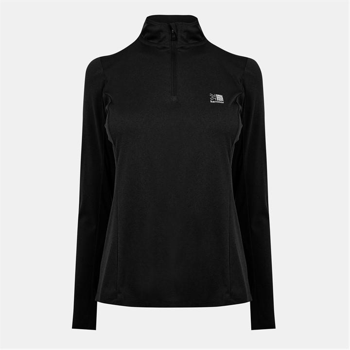 Karrimor Women's Black Longsleeve Quarter Zip Top Size 6