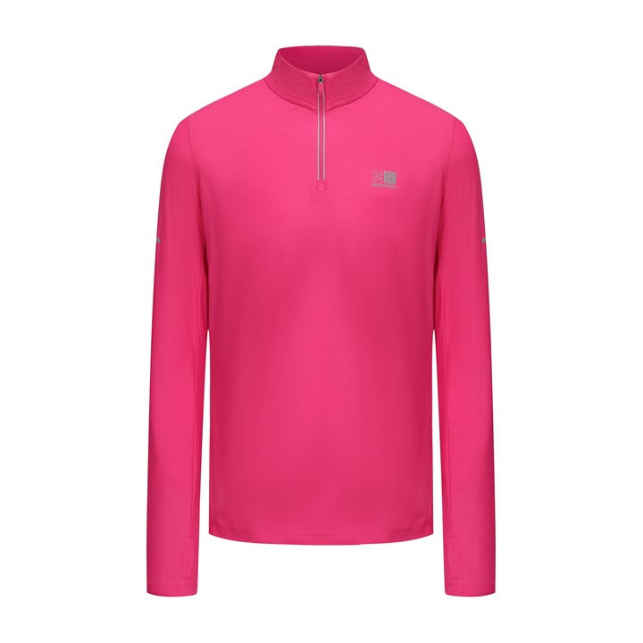 Karrimor Women's Pink Longsleeve Quarter Zip Top Size 18