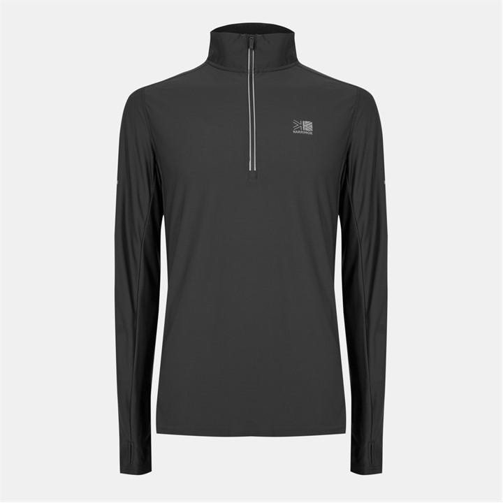 Karrimor Men's Grey Long Sleeve Quarter Zip Top Medium