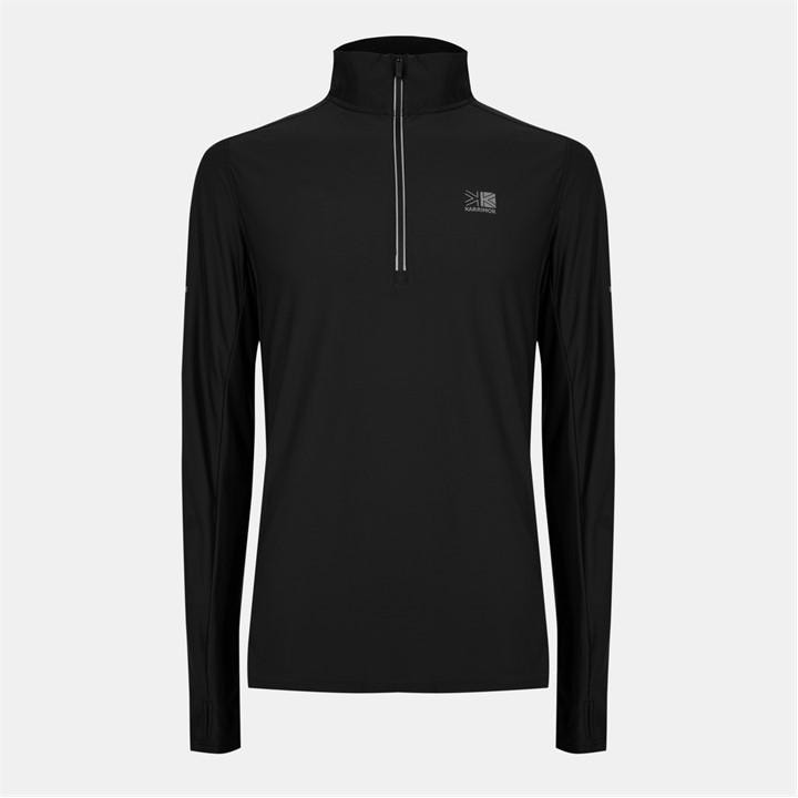 Karrimor Men's Black Long Sleeve Quarter Zip Top Large