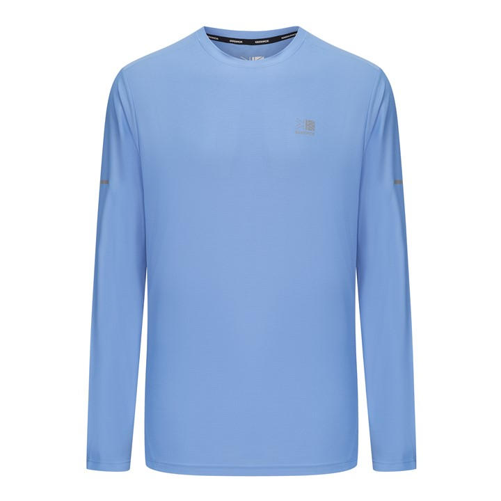 Karrimor Men's Blue Long Sleeve Run T Shirt Medium