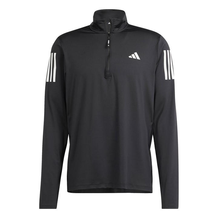 Adidas Men's Black Own The Run Half-Zip Running Top Medium