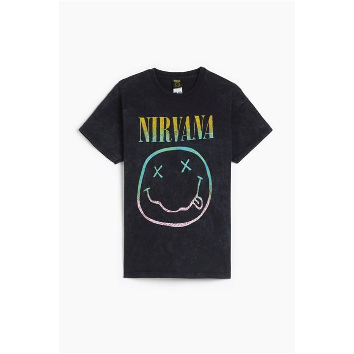 Nirvana Tshirt Nirvana Smile 1992 Flower Sniffin Band T-Shirt