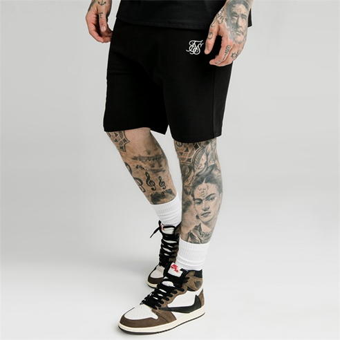 SikSilk - Logo Jersey Jogger Shorts