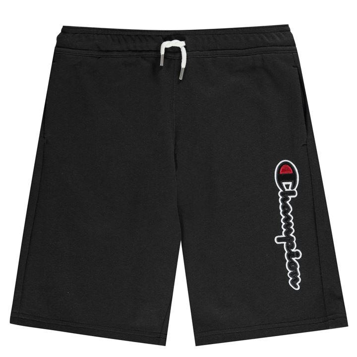 Champion Boys Black Logo Shorts Size 7
