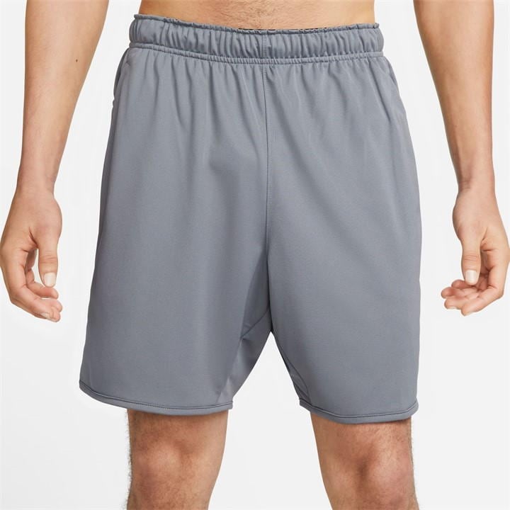Nike Men's Grey Dri-Fit Totality 7 Unlined Knit Fitness Shorts
