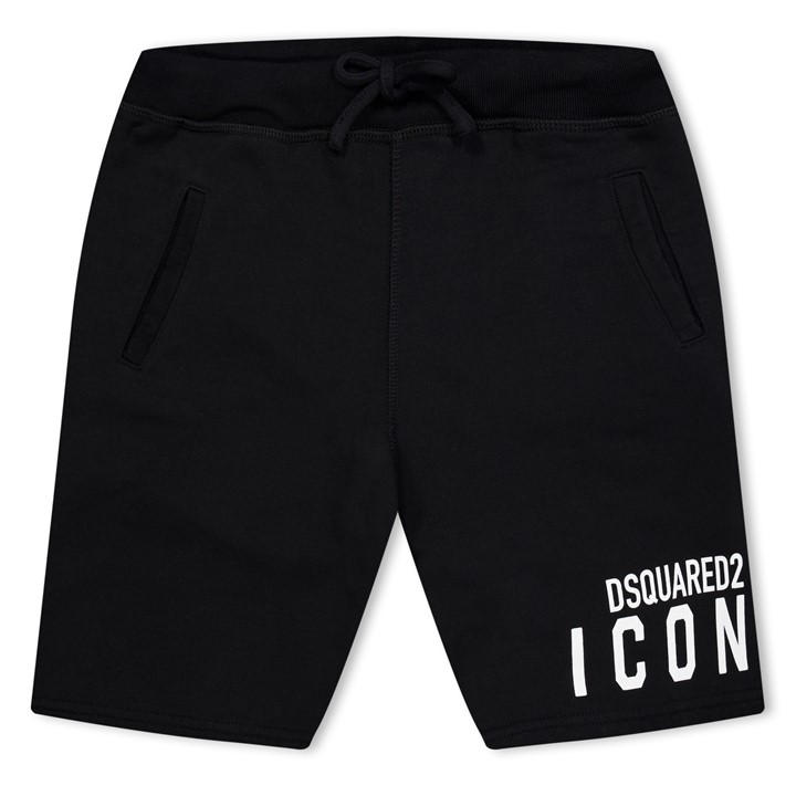 Dsquared2 Boys Black Icon Logo Shorts Size 9