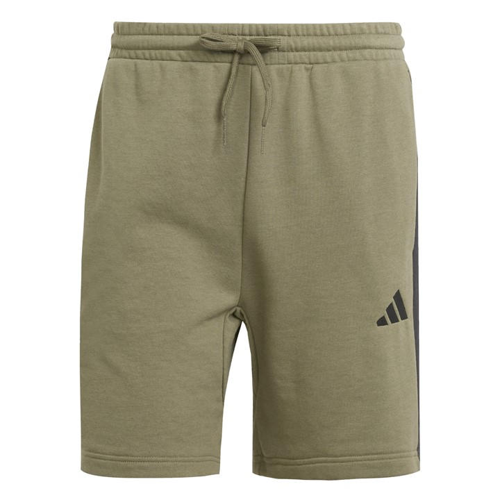 Adidas Men's Green Essentials 3 Stripe Fleece Shorts - 3XL