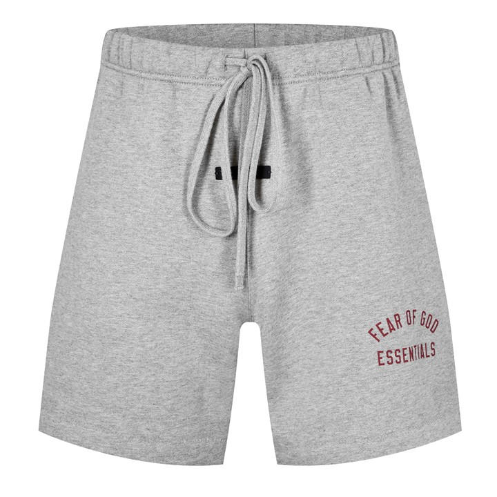 Fear Of God Essentials Men's Grey Cotton Logo Shorts Extra Large