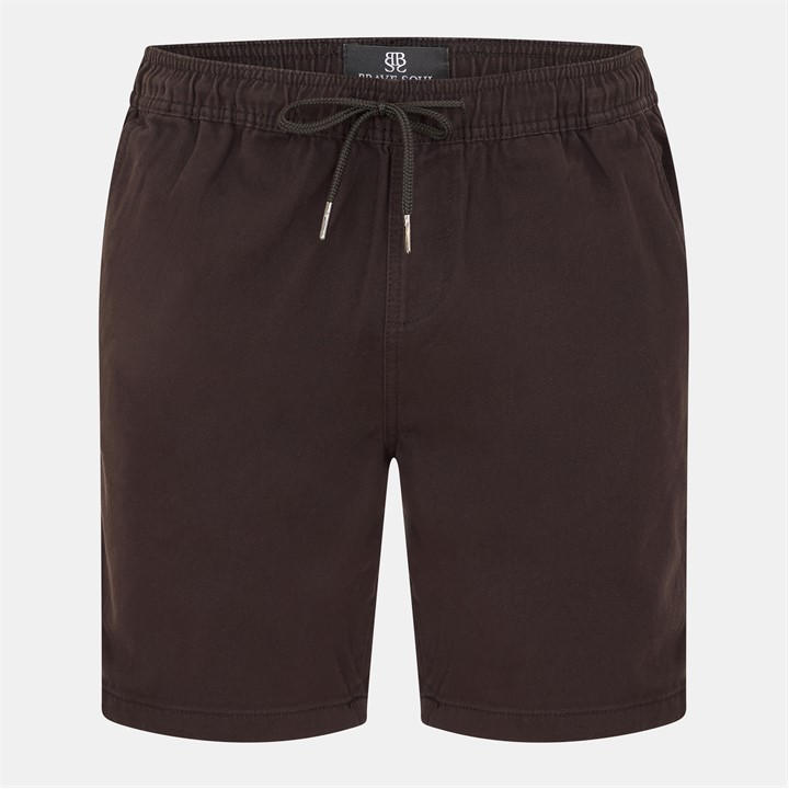 Brave Soul Men's Black Twill Chino Shorts Small