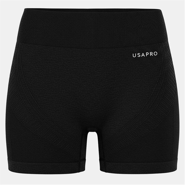 Usa Pro Girls Black Seamless Short Size 7