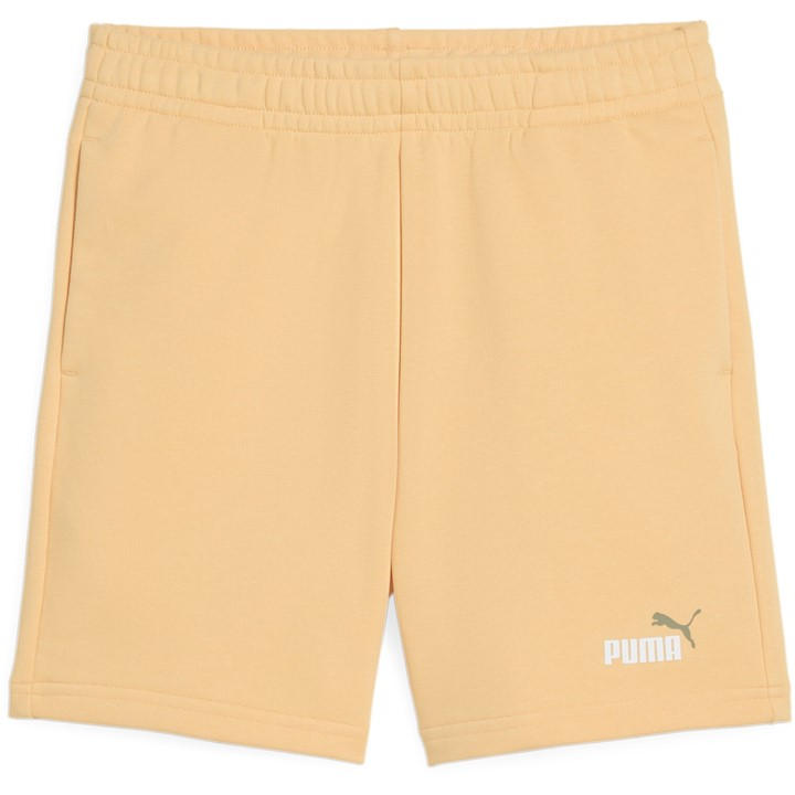 Puma Boys Orange Essentials Logo Fleece Shorts Size 7