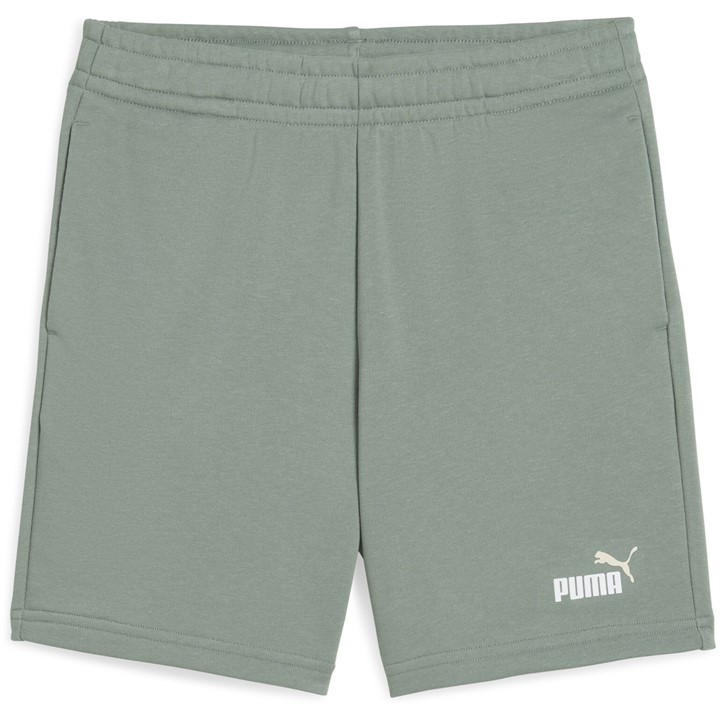 Puma Boys Green Essentials Logo Fleece Shorts Size 13