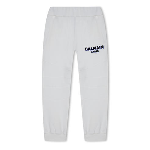 BALMAIN - Unisex Kids' Logo Closed Hem Fleece Joggers