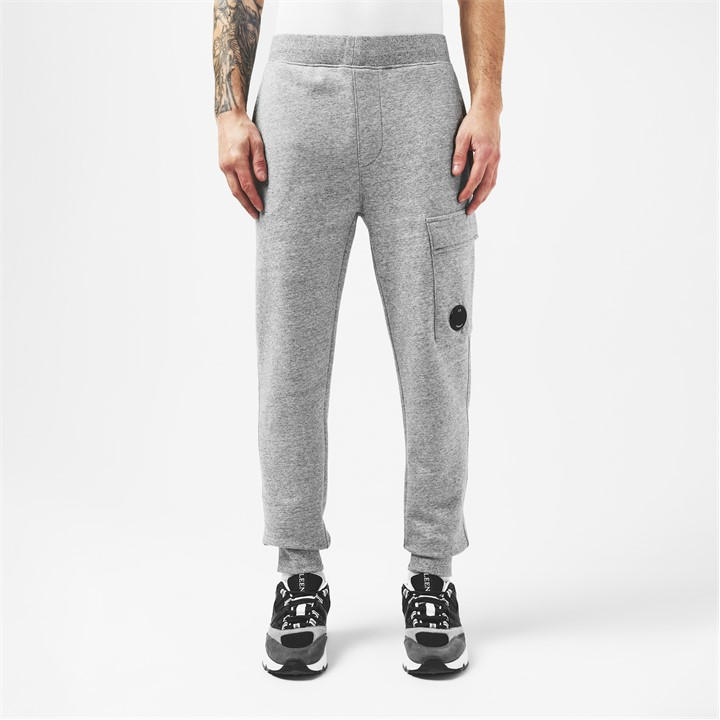 Cp Company Men's Grey Lens Jogging Bottoms Small