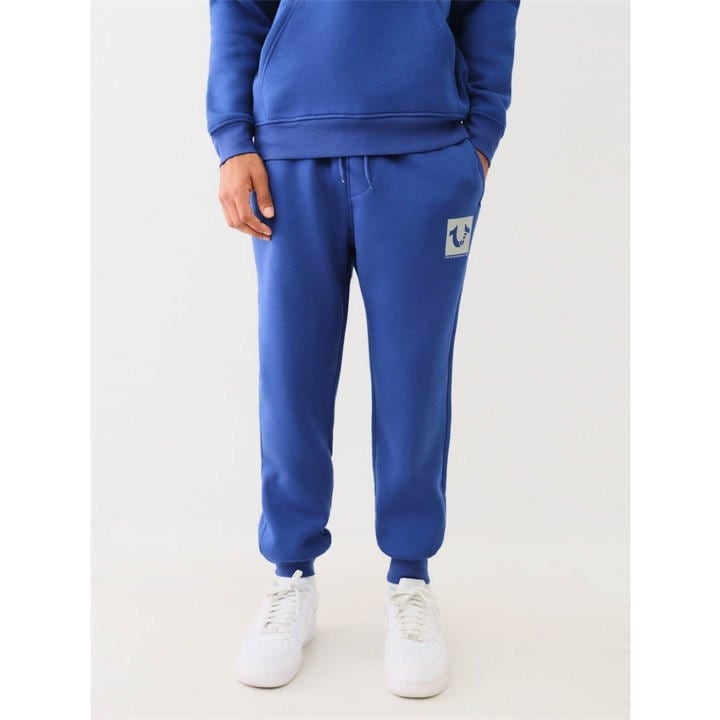 TRUE RELIGION STUDDED REGISTERED ICON JOGGING BOTTOMS MENS