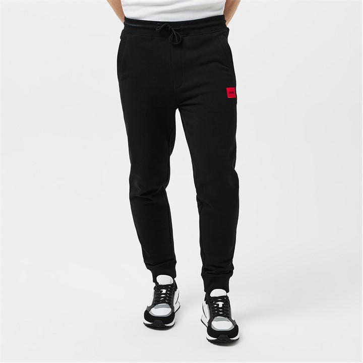 Black 001 - Hugo - Doak Closed Hem Jogging Bottoms