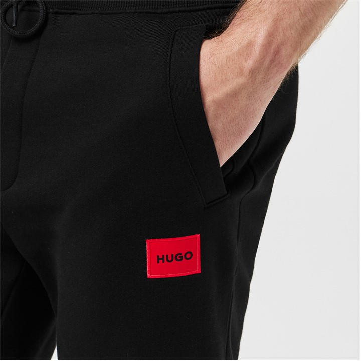Black 001 - Hugo - Doak Closed Hem Jogging Bottoms