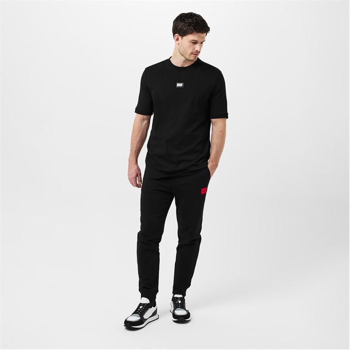 Black 001 - Hugo - Doak Closed Hem Jogging Bottoms