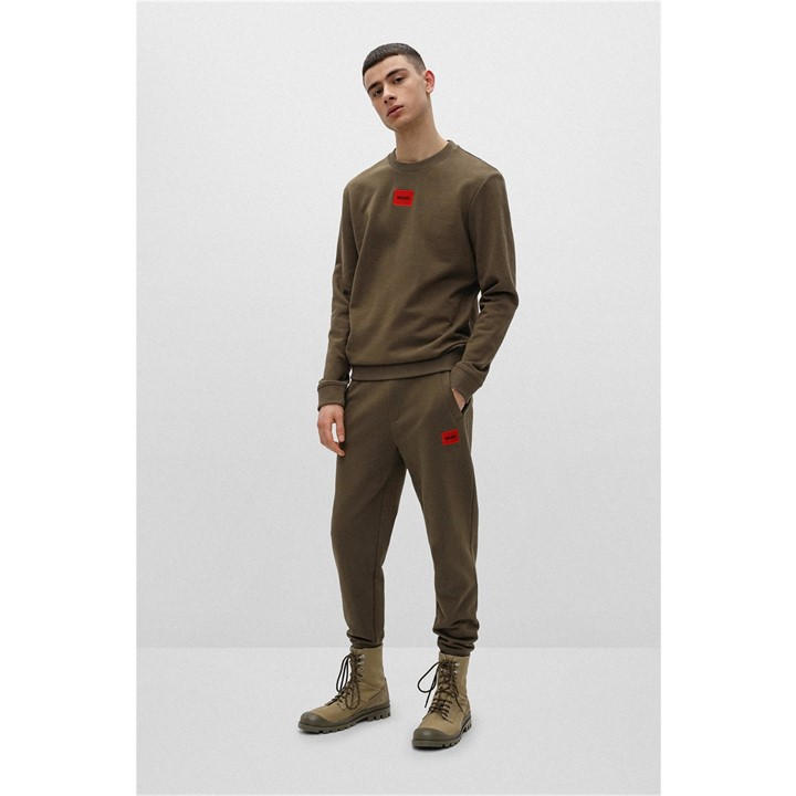 Khaki 304 - Hugo - Doak Closed Hem Jogging Bottoms