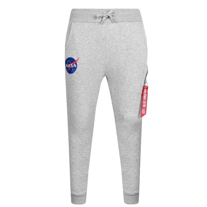 Alpha Industries Men's Grey Nasa Cargo Sweat Jogger Small