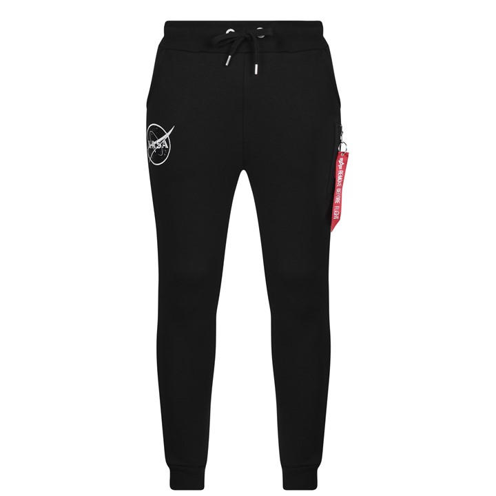 Alpha Industries Men's Black Nasa Cargo Sweat Jogger Large