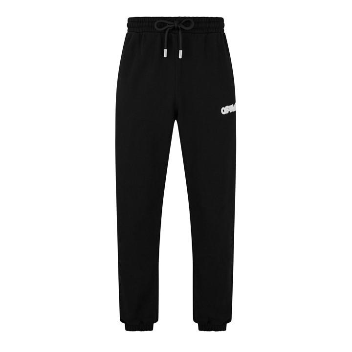 OFF-WHITE MEN'S SPRAY JOGGING BOTTOMS, ICONIC LOGO TROUSERS