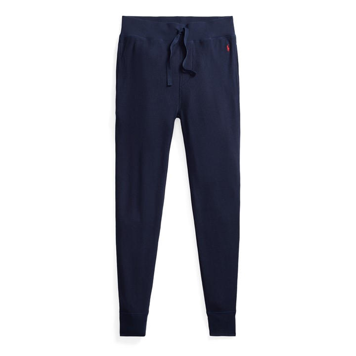 Polo Ralph Lauren Men's Blue Waffle Jogging Bottoms Small