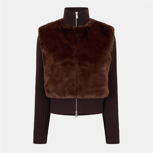 MOOSE KNUCKLES - Women's Dua Bunny Textured Relaxed Fit Cardigan