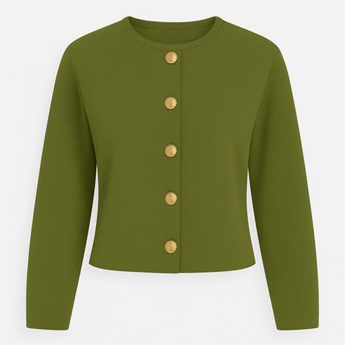 I Saw It First - Statement Button Ribbed Cardigan