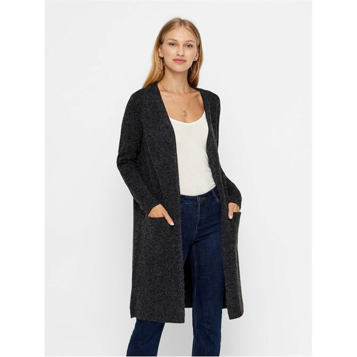 Doffy Ls Long Open Cardigan Sepia Tint