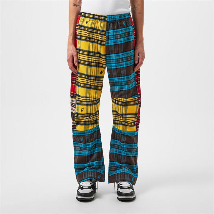 OFF-WHITE MULTI-COLOURED PANEL TROUSERS