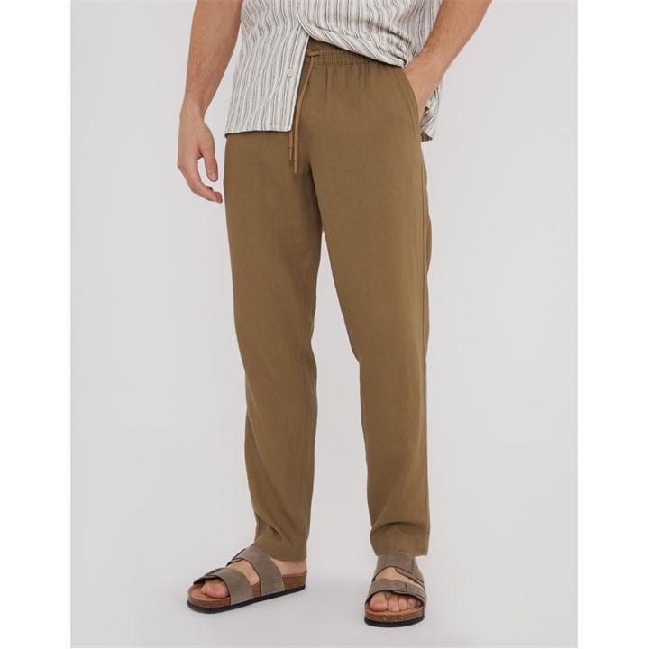 Threadbare Trouser Linen In Neutral