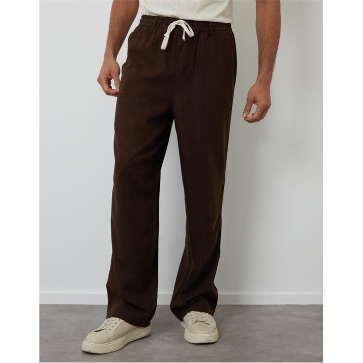 Threadbare Mrcny Lin Trs In Brown