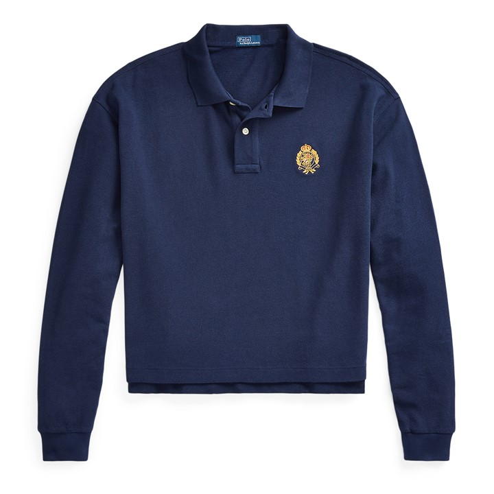 Polo Ralph Lauren Women's Blue Long Sleeve Polo Shirt Size 12