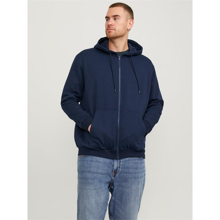 JACK & JONES BRADLEY ZIP HOODIE MENS PLUS SIZ