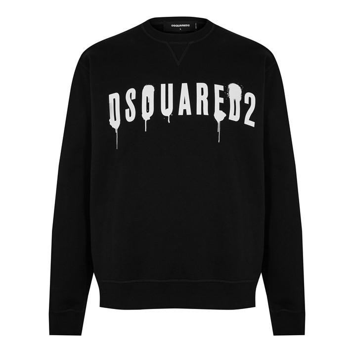DSQUARED2 LOGO SPRAY COOL SWEATER