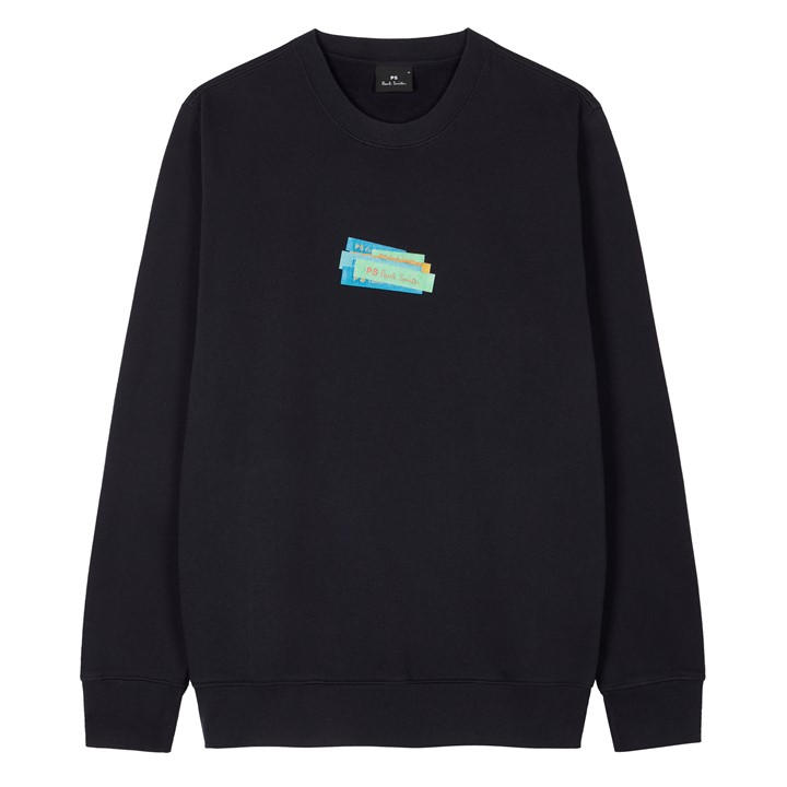 Ps Paul Smith Men's Blue Block Crew Sweatshirt 2XL