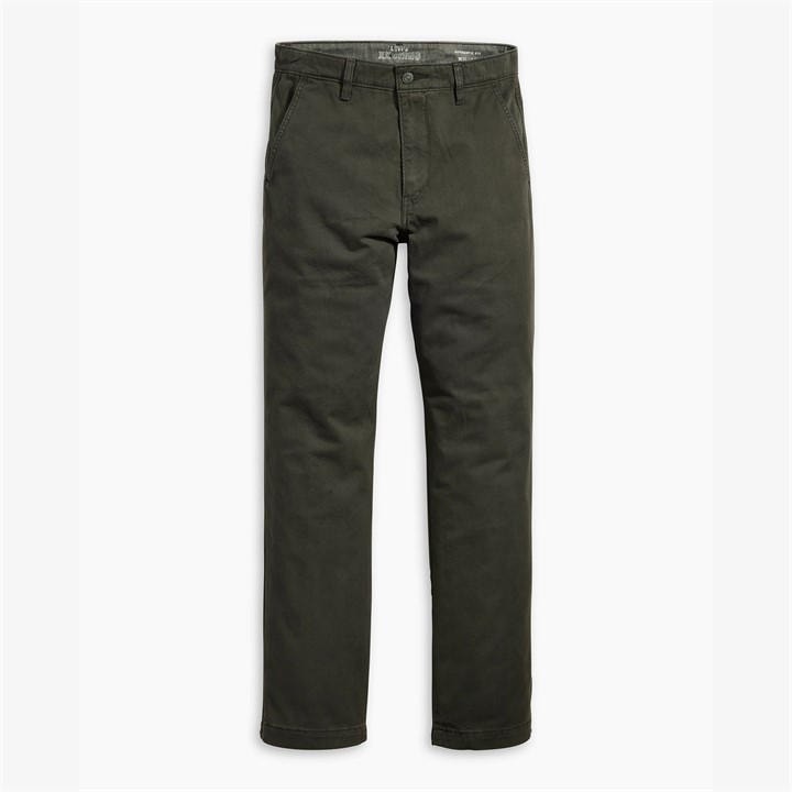 Levis Men's Black Xx Chino Authentic Straight Trousers Size 38 R