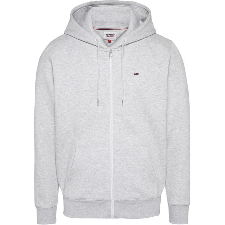 Tommy Jeans Men's Grey Basic Zip Hoodie Medium