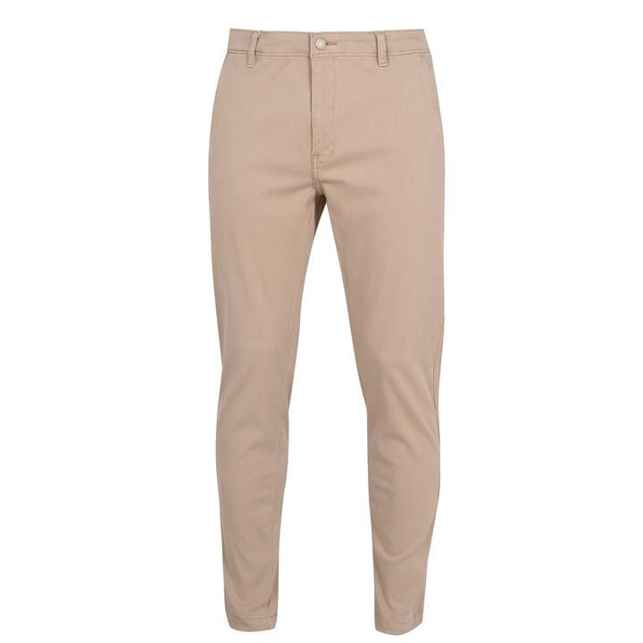 Levis Men's Brown Chino Regular Tapered Trousers Size 38 R