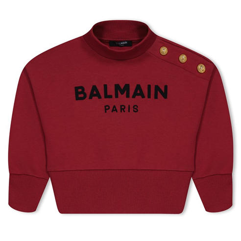 BALMAIN - Logo Cropped Sweater Juniors