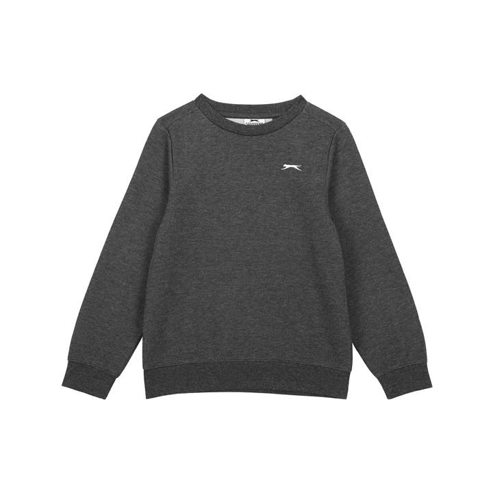 Slazenger Boys Grey Crew Sweater Junior