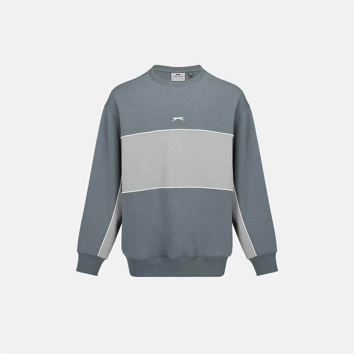 Slazenger Men's Grey Fleece Sportswear Crew Sweat Extra Large