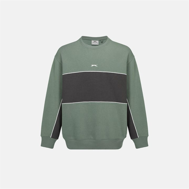 Slazenger Men's Green Fleece Sportswear Crew Sweat Extra Large